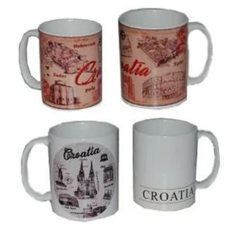 MUG11 ŠALICA SUVENIR CROATIA, VISINA 9,5, PRO.8CM