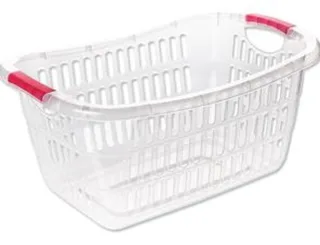 PVC KOŠARA 40 L SA RUČKAMA, PROZIRNA