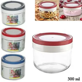 STAKLENA POSUDA 300 ML SA POKLOPCEM