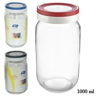 STAKLLENA POSUDA 1000ML SA POKLOPCEM