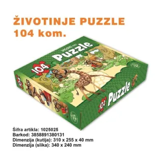 PUZZLE 104 MIX ŽIV./AUTI BC:3858891380131