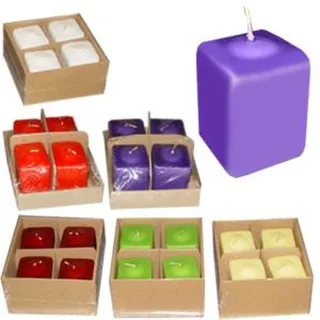 SET 4 SVIJEĆE OBLIK KOCKE