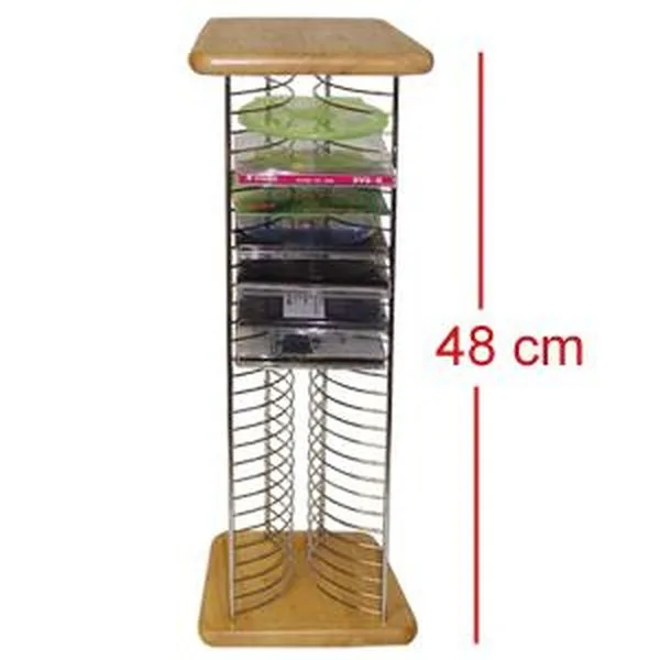 STALAK ZA 30 CD-a MET/DRVO STALAK ZA 30 CD-a KOMBINACIJA DRVO-METAL VISINA 48CM 19C