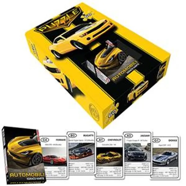 Puzzle + Spielkarten Autos