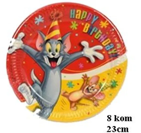 ROĐENDANSKI TANJURI 8/1 23CM TOM&JERRY