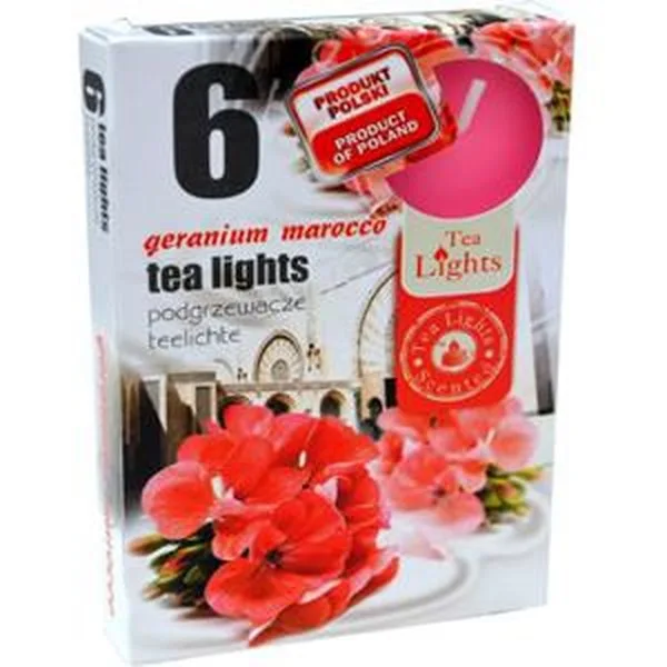 332 Set Duftteelichter 6/1 Geranium Marocco