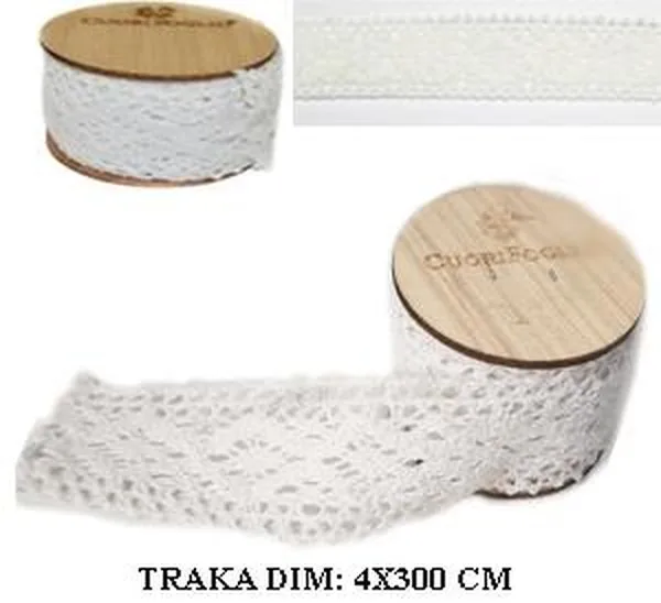 UKRASNA KOLUT TRAKA 4CM BIJELA