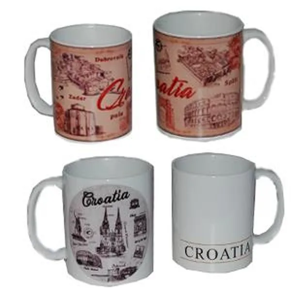 MUG11 ŠALICA SUVENIR CROATIA, VISINA 9,5, PRO.8CM