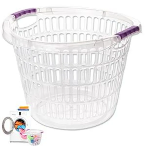 PVC Basket 40L, Transparent, DIM:46X30CM