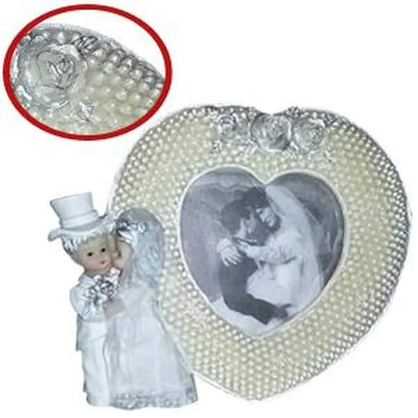 Photo Frame Bride & Groom Heart 15x13